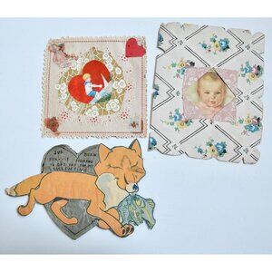 1930s Vintage HANDMADE OOAK Valentine Cards Unique Lot #8